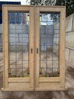 Set schuif / en-suite deuren met glas in lood 212x154,5cm., Ophalen