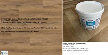 63m2 Plak Pvc vloer Keuze uit 6 X kleur met Pvc lijm =€632 beschikbaar voor biedingen
