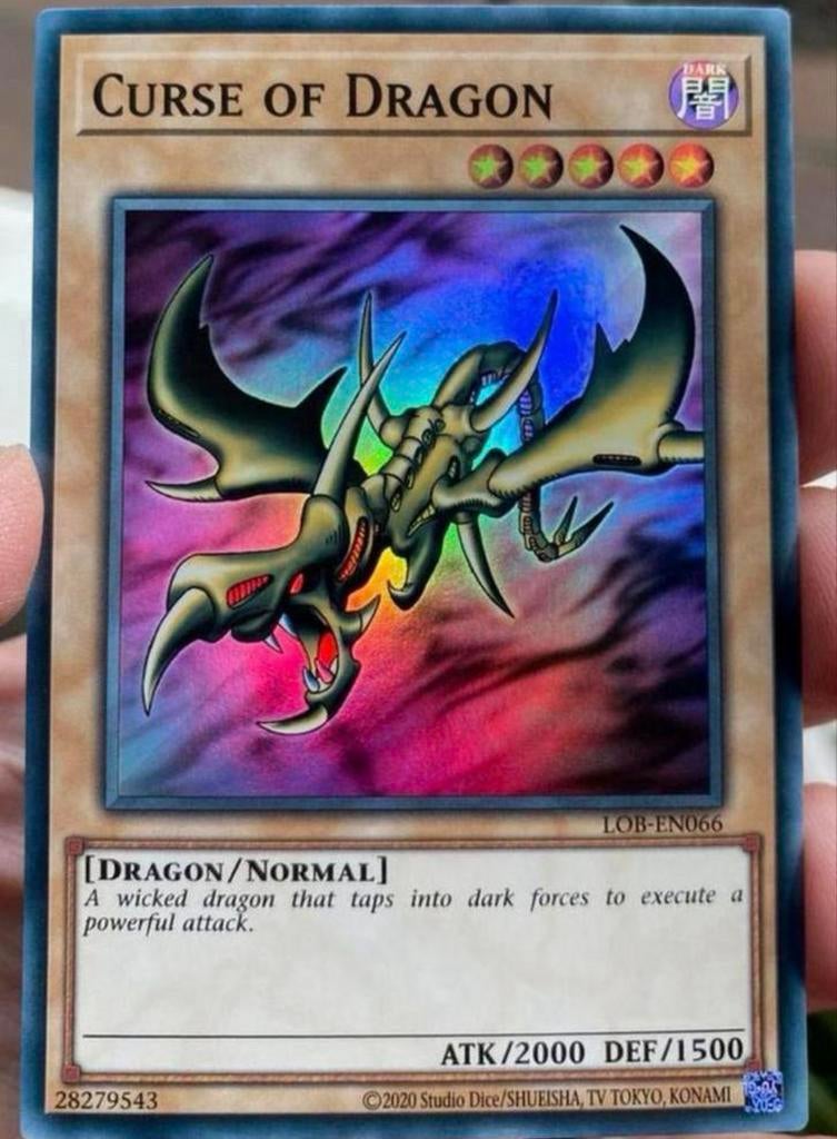 Yu-Gi-Oh! Curse of Dragon LOB Print !, Hobby en Vrije tijd, Verzamelkaartspellen | Yu-gi-Oh!, Ophalen of Verzenden, Zo goed als nieuw