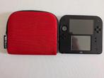 Nintendo 2DS met Nintendo-tas, Ophalen of Verzenden, Zo goed als nieuw, Zwart, 2DS
