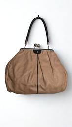 Leren Beugeltas Cristhelen B. - Knipsluiting, Verzenden, Zo goed als nieuw, Beige, Leer