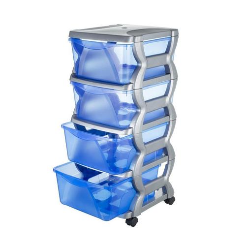 Bama Insieme Ladesysteem met Wieltjes 4 Laden 36x40x80 cm Zi, Huis en Inrichting, Kasten | Ladekasten, Minder dan 100 cm, 50 tot 100 cm