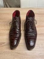 Mooie nette bruine leren croco schoenen Giorgio! 43 izgst, Giorgio, Ophalen of Verzenden, Bruin, Zo goed als nieuw