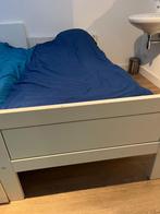 Net wit 1 persoons bed, Huis en Inrichting, Slaapkamer | Bedden, Ophalen, 90 cm, Eenpersoons, Zo goed als nieuw