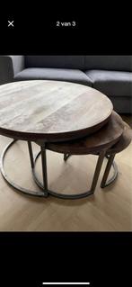 Industriële Uitschuifbare Tafel - Massief Hout, Gebruikt, 50 tot 75 cm, 200 cm of meer, Eikenhout