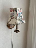 Vintage Wandlamp met Bloemenkap, Huis en Inrichting, Lampen | Wandlampen, Ophalen, Gebruikt, Metaal