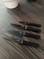 Strakke Zwarte BergHOFF Essentials Messenset met X30Cr13, Ophalen of Verzenden, Zo goed als nieuw, Rvs of Chroom