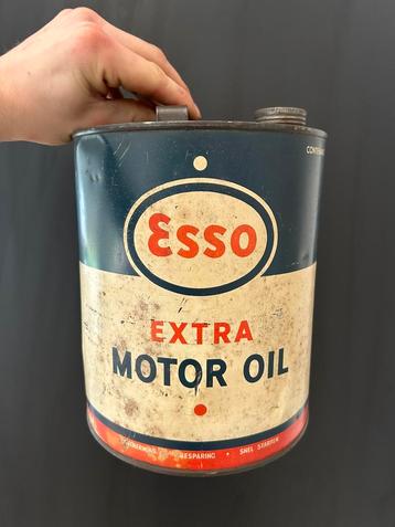 Olieblik olie blik oil can esso extra oil mancave beschikbaar voor biedingen