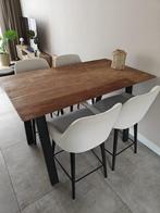 Houten eettafel, bartafel, Huis en Inrichting, Tafels | Eettafels, Ophalen, Gebruikt, 100 tot 150 cm, Teakhout
