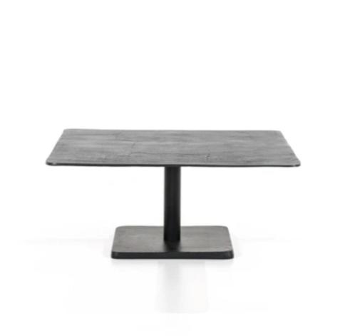 Salontafel Neal metaal zwart 70 x 70 cm, Huis en Inrichting, Tafels | Salontafels, Nieuw, Minder dan 50 cm, 50 tot 100 cm, 50 tot 100 cm
