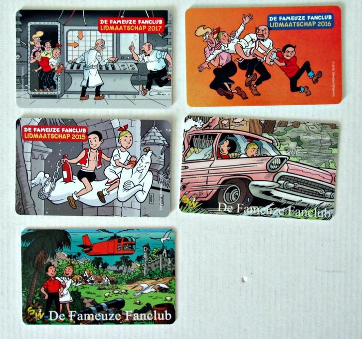 De Fameuze Fanclub - 11X Lidmaatschapkaarten 2007 - 2017, Verzamelen, Stripfiguren, Zo goed als nieuw, Plaatje, Poster of Sticker