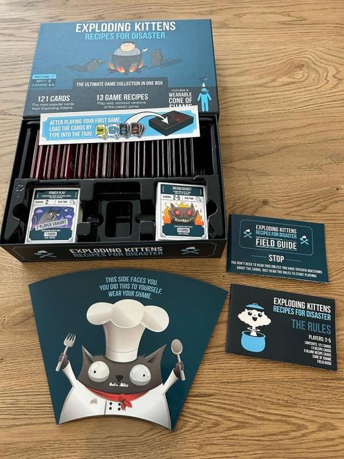Exploding Kittens: Recipes for Disaster, Hobby en Vrije tijd, Gezelschapsspellen | Kaartspellen, Nieuw, Een of twee spelers, Drie of vier spelers