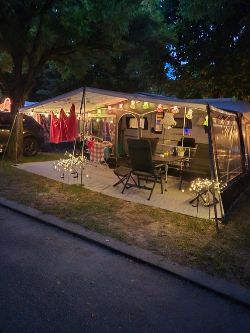 Walker patio luifel, 2 zijwanden. Omloopmaat 990, antraciet, Caravans en Kamperen, Tenten, Zo goed als nieuw, Ophalen