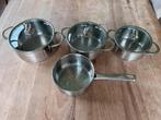 Te koop: set BK excellent pannen, Ophalen of Verzenden, Zo goed als nieuw, Rvs, Pannenset