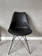 4 zwarte vergaderstoelen, Huis en Inrichting, Stoelen, Ophalen, Zwart, Vier, Leer