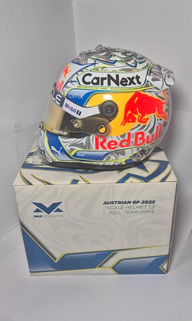 Max verstappen 1:2 helm Austrian GP 2022, Verzamelen, Automerken, Motoren en Formule 1, Zo goed als nieuw, Formule 1, Ophalen of Verzenden