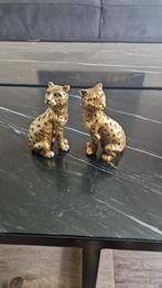 Twee gouden luipaard beeldjes, Ophalen, Zo goed als nieuw, Dier