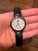 Herenhorloge Zwart Leer Zilverkleurig - Nieuw, Overige merken, Leer, Polshorloge, Nieuw