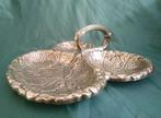 Verzilverde schaal druivenblad Art Nouveau 23 x 26 cm, Ophalen of Verzenden