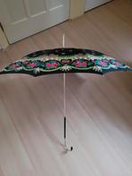 Vintage retro paraplu parasol zwart rozen, Gebruikt, Ophalen of Verzenden, Zwart