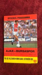 Programmaboekje AJAX - BURSASPOR 86-87 Europacup 2, Ophalen of Verzenden, Zo goed als nieuw, Ajax, Boek of Tijdschrift