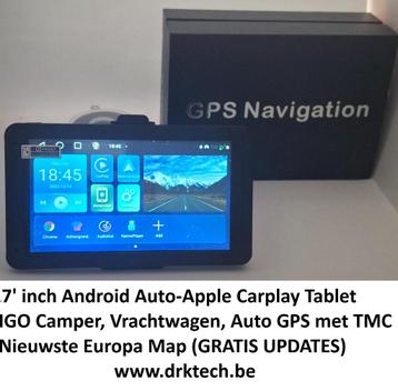 7' Android Auto-Apple Carplay GPS Navigatie Tablet met TMC. beschikbaar voor biedingen