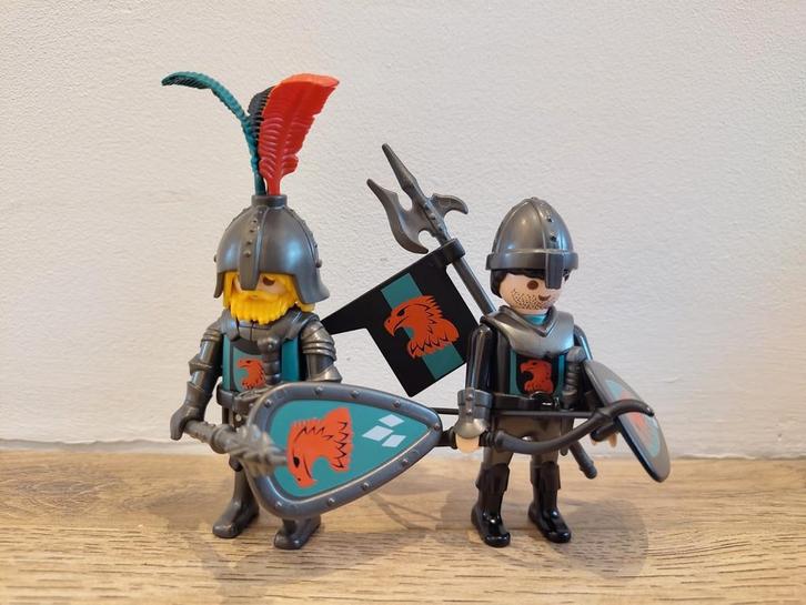 Playmobil poppetjes ridders rood groen (custom), Kinderen en Baby's, Speelgoed | Playmobil, Zo goed als nieuw, Los playmobil, Ophalen of Verzenden
