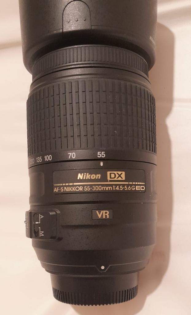 NIKON 55-300mm VR ED - AF werking niet goed, Audio, Tv en Foto, Fotografie | Lenzen en Objectieven, Zo goed als nieuw, Telelens