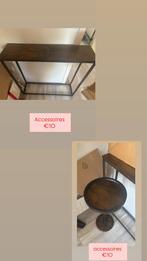 Industriële Sidetable & Bijzettafel, Huis en Inrichting, Tafels | Sidetables, Ophalen, Gebruikt, Minder dan 50 cm, Minder dan 25 cm