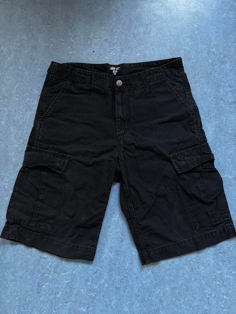 Carhartt wip cargo shorts, Kleding | Heren, Broeken en Pantalons, Verzenden, Zo goed als nieuw, Overige maten, Zwart