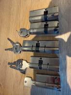 Diverse veiligheids cilindersloten, Doe-het-zelf en Verbouw, Ophalen, Zo goed als nieuw, Rvs, Slot