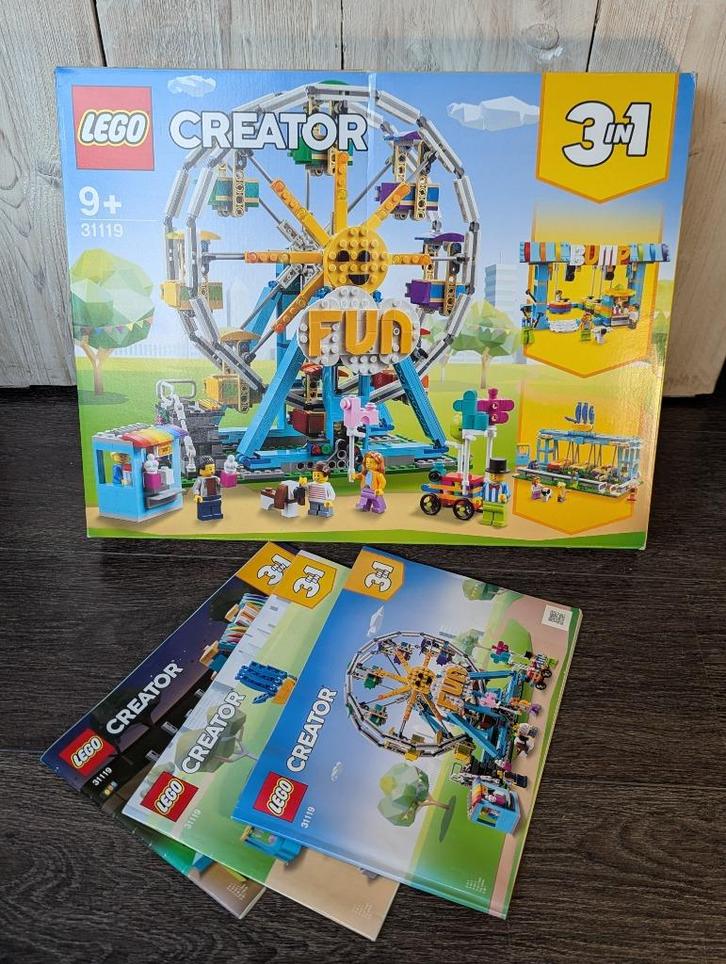 Lego Creator 31119 3-in-1 Reuzenrad inclusief doos, Kinderen en Baby's, Speelgoed | Duplo en Lego, Zo goed als nieuw, Lego, Complete set