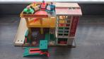 Vintage Fisher Price Garage ramp nr 930 compleet, Kinderen en Baby's, Speelgoed | Fisher-Price, Speelset, Met geluid, Gebruikt
