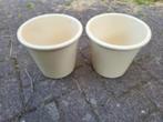 creme kleurige potten, Tuin, Rond, Ophalen of Verzenden, Zo goed als nieuw