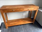 Massief eiken side table van een goede woonzaak, Huis en Inrichting, Ophalen, 100 tot 150 cm, Zo goed als nieuw, 25 tot 50 cm