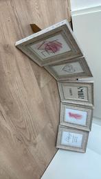 5x fotolijst rustiek wit 13x18 cm, Ophalen of Verzenden, Zo goed als nieuw, Hout, Minder dan 50 cm