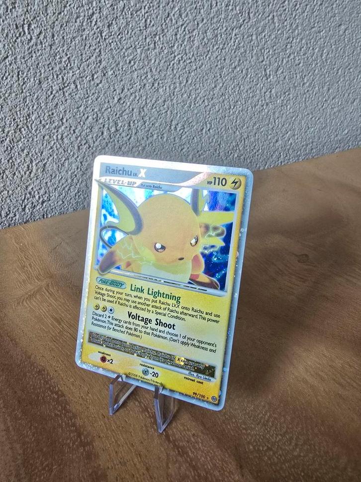 Raichu Lv X 99/100, Hobby en Vrije tijd, Verzamelkaartspellen | Pokémon, Zo goed als nieuw, Losse kaart, Foil, Verzenden