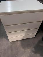 Ikea MALM wit 4 laden kast, Huis en Inrichting, Kasten | Ladekasten, Ophalen, Teakhout, 50 tot 100 cm, Zo goed als nieuw