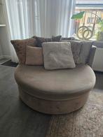 PTMD Fauteuil Fayen Velvet Sand Half Rond, Tweepersoons, 75 tot 100 cm, Ophalen of Verzenden, Minder dan 150 cm