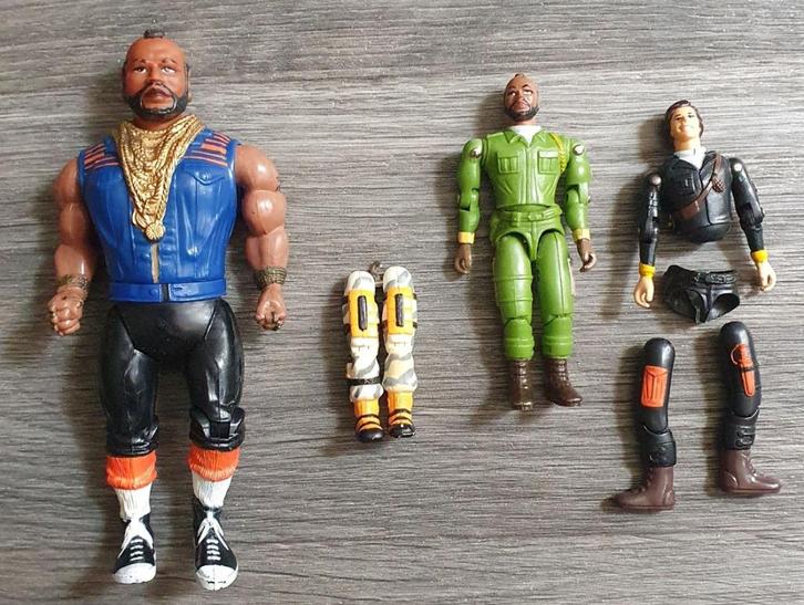 TK mrT BA-A TEAM 2X ; FACE MET GEDEELTLIJKE LOSSE ONDERDELEN, Verzamelen, Film en Tv, Gebruikt, Tv, Actiefiguur of Pop, Ophalen of Verzenden