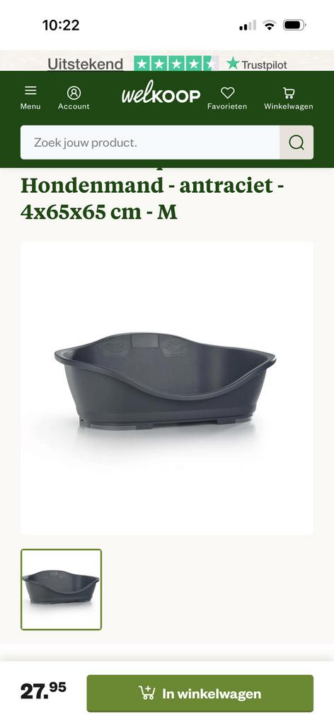 Beeztees sleeper 3 kunsstof hondenmand, Ophalen, Nieuw, Overige