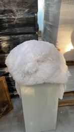 Harige witte stof, Hobby en Vrije tijd, Stoffen en Lappen, Ophalen, Gebruikt, 120 cm of meer, Wit