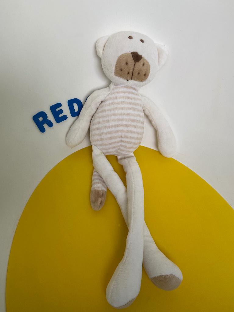 4775 anna club plush beer wit bruin gestreept, Kinderen en Baby's, Speelgoed | Knuffels en Pluche, Ophalen of Verzenden, Zo goed als nieuw