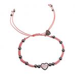 Handgemaakt Armband Hart Zoetwaterschelp RVS Dames Lichtroze, Overige materialen, Birgitta-Gracht 33, 6465 EL Kerkrade, Nederland