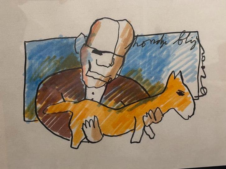 Herman Brood Origineel Tekening, Antiek en Kunst, Kunst | Schilderijen | Klassiek, Ophalen