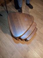 Vintage set van 3 bijzettafels (gratis), Huis en Inrichting, Ophalen, Minder dan 45 cm, Minder dan 55 cm, Gebruikt