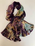 Fluwelen SJAAL met roesje en Artesieke Print, Kleding | Dames, Ophalen of Verzenden, Zo goed als nieuw, Maat 38/40 (M), Sjaal