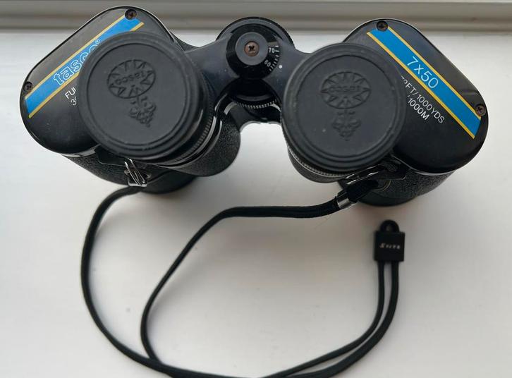 Vintage Tasco Verrekijker 7x50 - Goede Staat!, Audio, Tv en Foto, Optische apparatuur | Verrekijkers, Gebruikt, Porro (met knik)