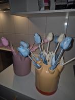 Vazen met tulpen, Overige kleuren, Aardewerk of Porselein, Ophalen of Verzenden, Zo goed als nieuw