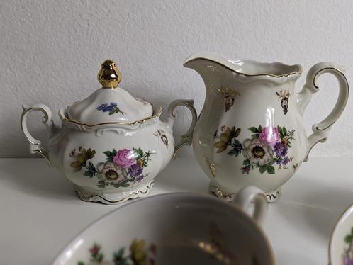Roomstel + 7 Kop en schotels Mitterteich Bavaria, Antiek en Kunst, Antiek | Servies los, Ophalen of Verzenden